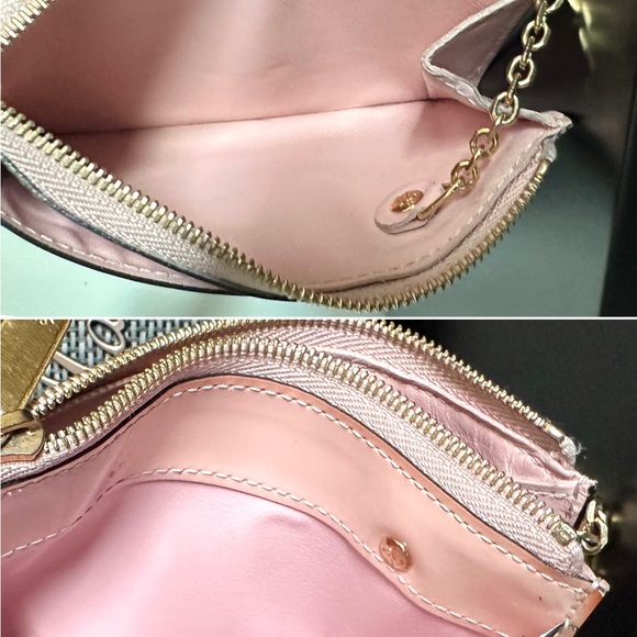 ❌SOLD❌ 💎LOUIS VUITTON Patent Miroir Venice Key Pouch Rose Ballerine - Picture 8 of 11
